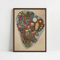 Framed Canvas - Framed canvas in dark wood color frame