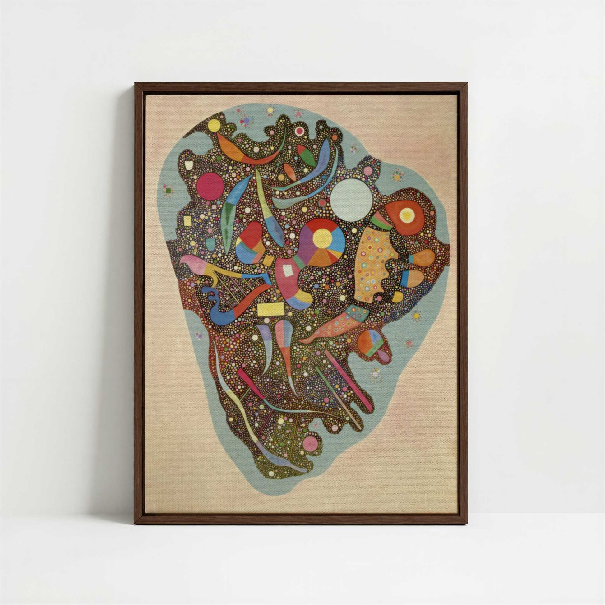 Framed Canvas - Framed canvas in dark wood color frame