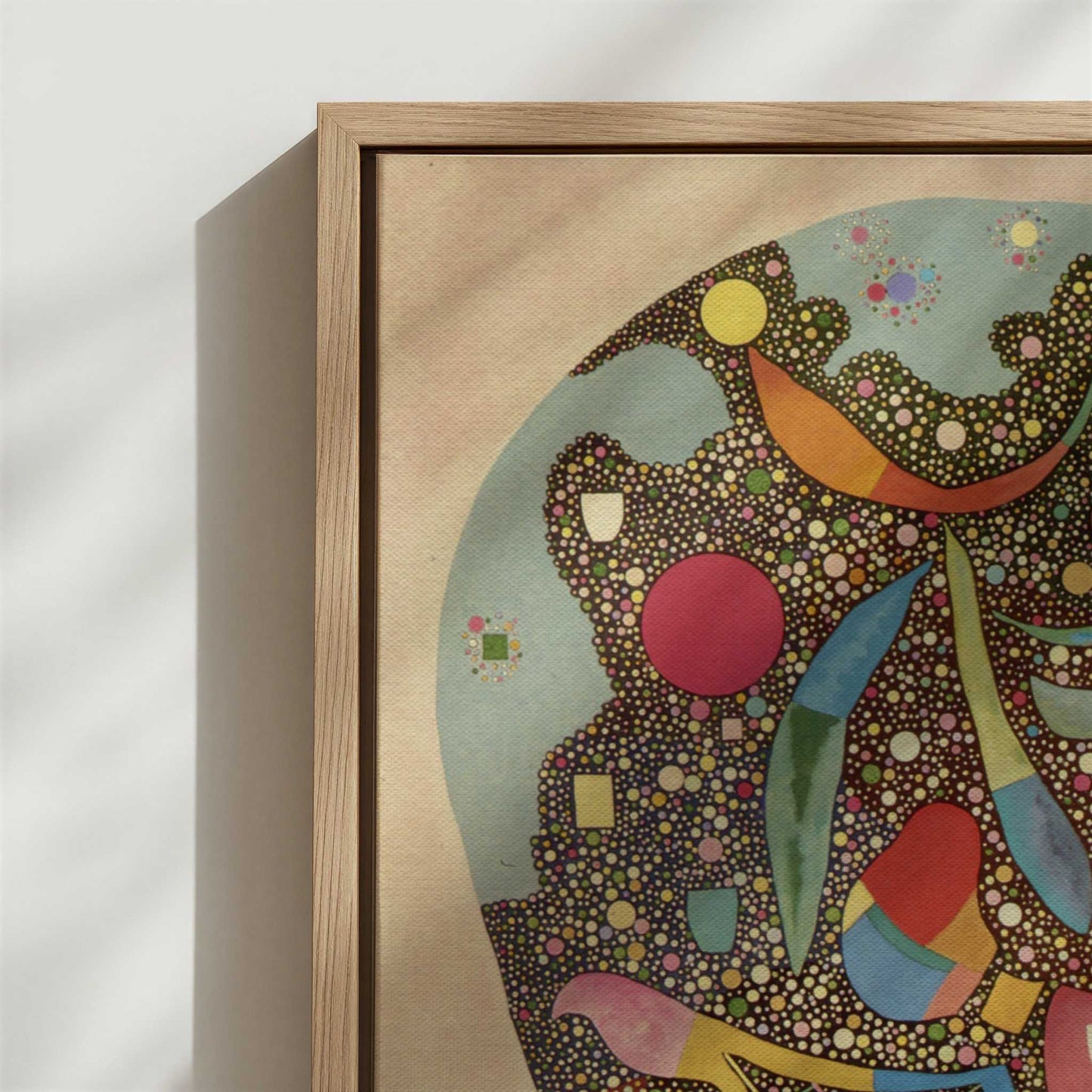 Framed Canvas - Close-up detail and texture of the framed canvas