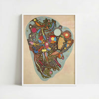Colourful Ensemble (1938) by Wassily Kandinsky – Art Print - Art print in white frame