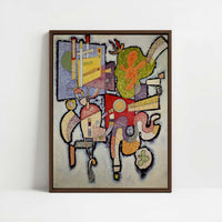 Framed Canvas - Framed canvas in dark wood color frame