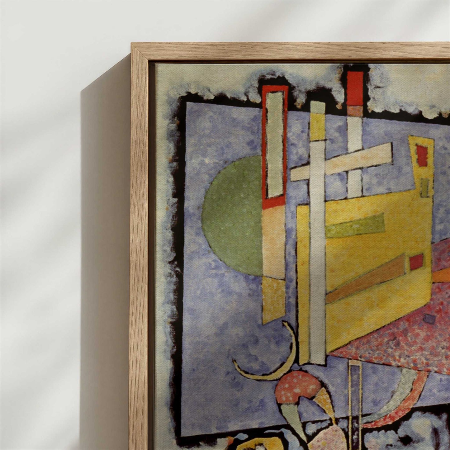 Framed Canvas - Close-up detail and texture of the framed canvas