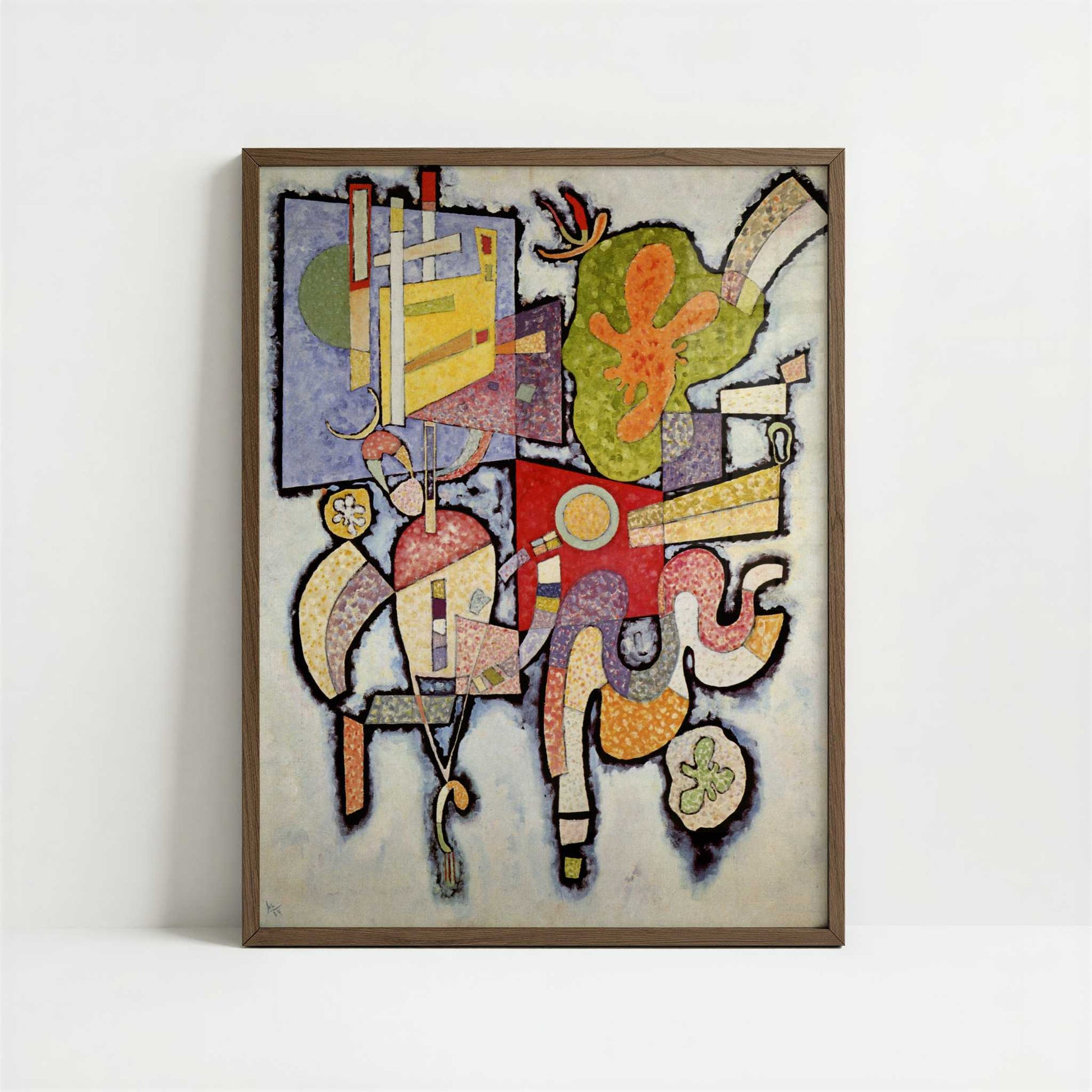 Complex-Single (1939) by Wassily Kandinsky – Art Print - Art print in dark wood frame