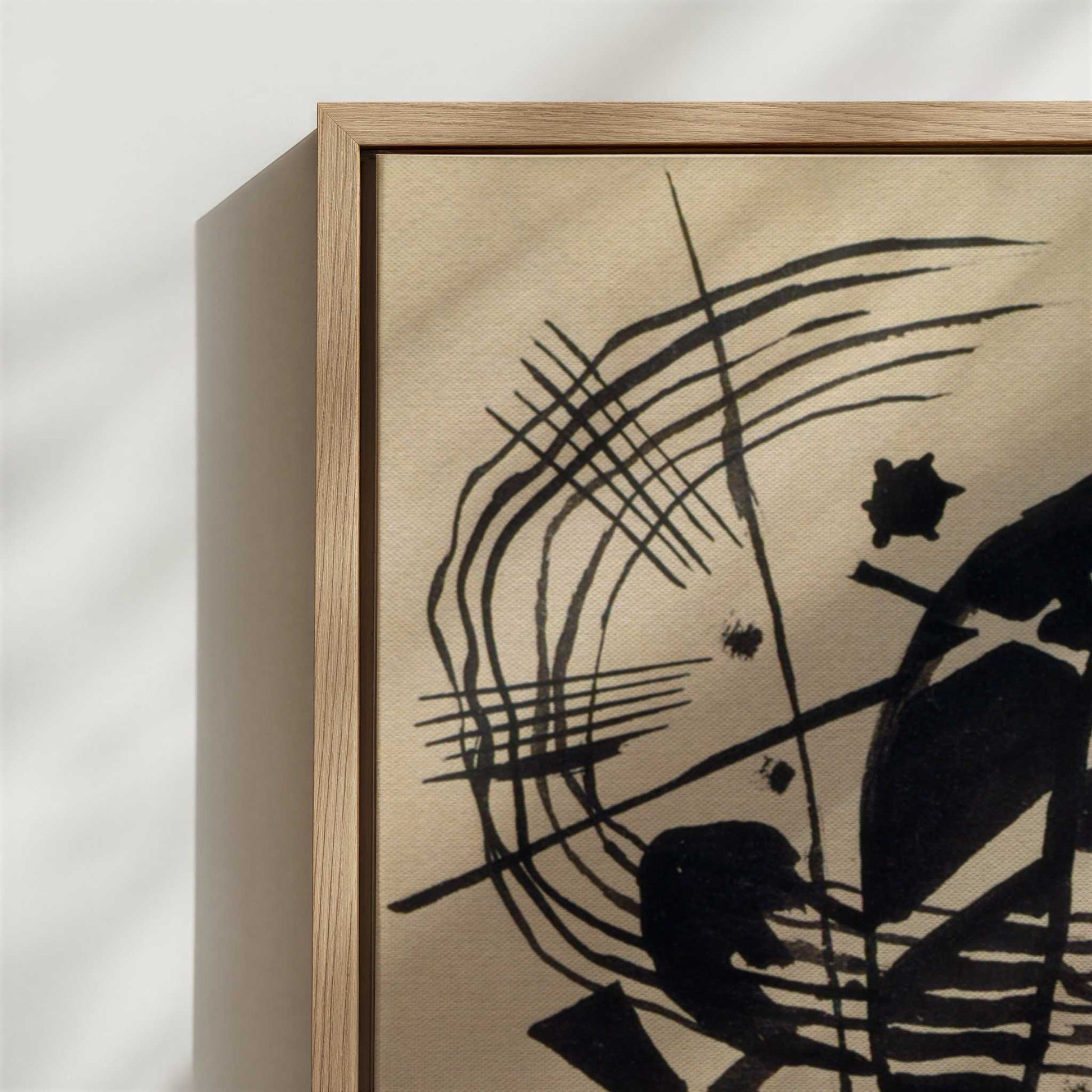 Framed Canvas - Close-up detail and texture of the framed canvas