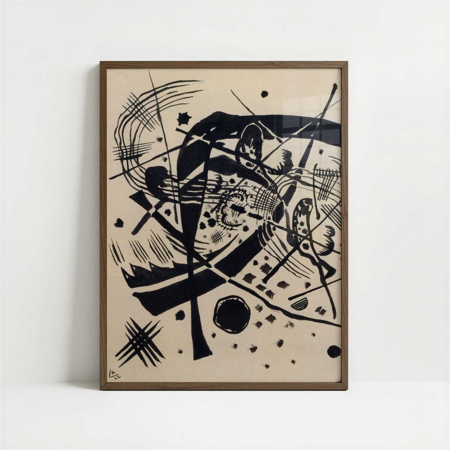 Composition (1922) by Wassily Kandinsky – Art Print - Art print in dark wood frame