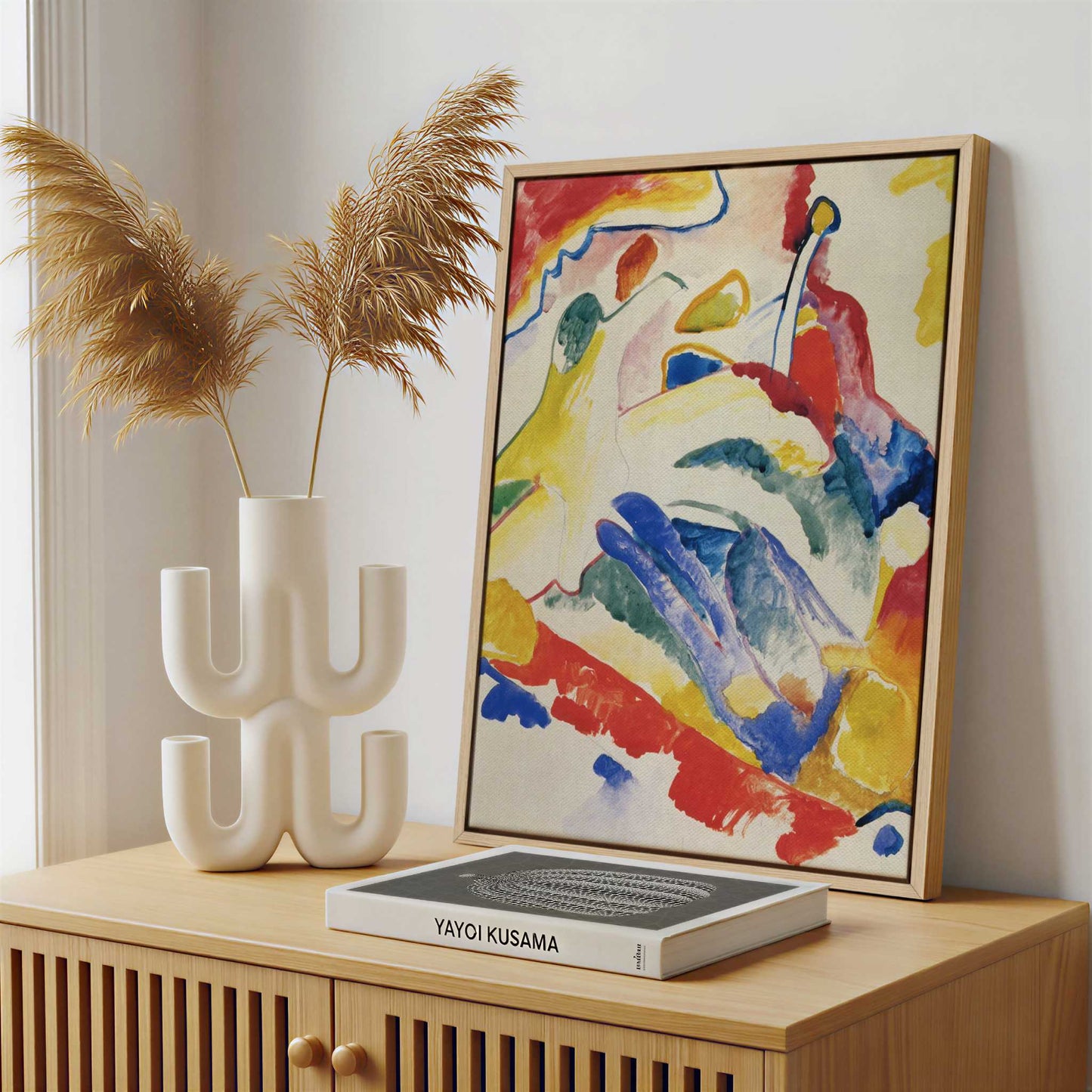 Framed Canvas - Framed canvas in a stylish interior setting