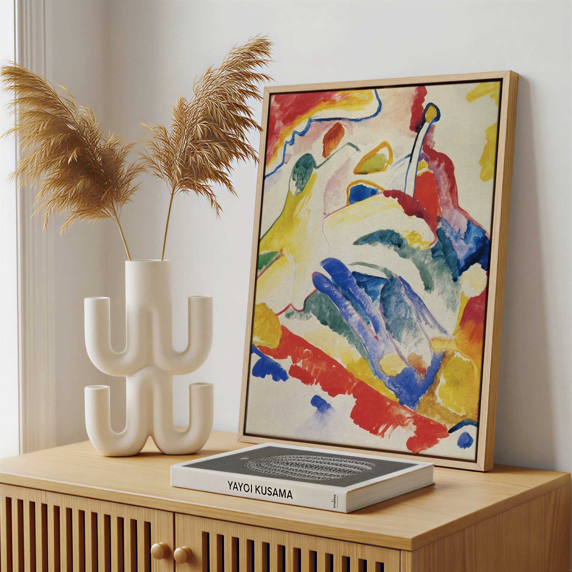 Framed Canvas - Framed canvas in a stylish interior setting