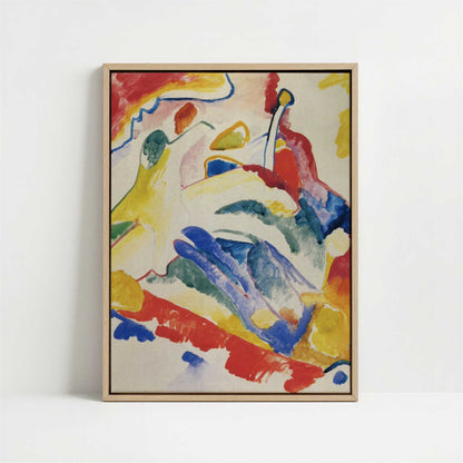 Framed Canvas - Framed canvas in oak color frame