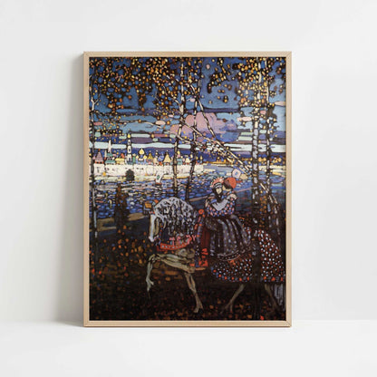 Couple Riding (1906) by Wassily Kandinsky – Art Print - Art print in oak frame