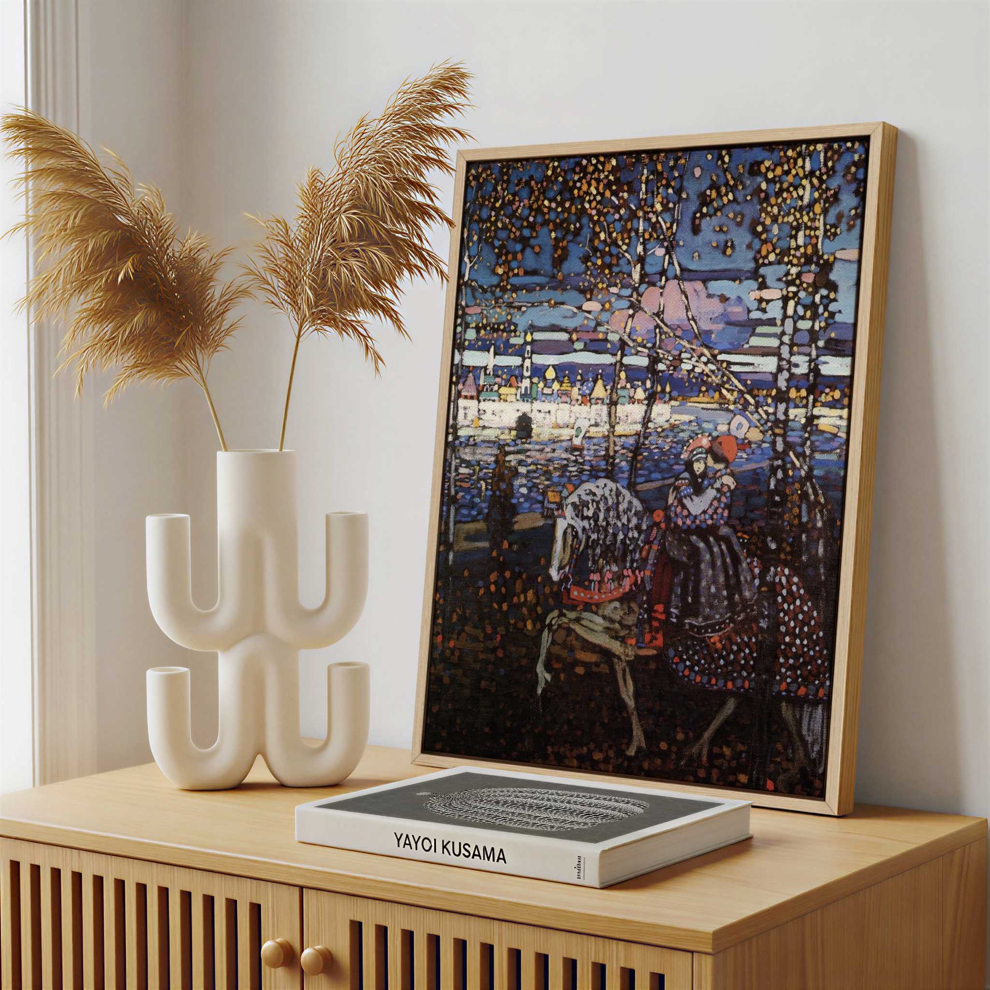 Framed Canvas - Framed canvas in a stylish interior setting