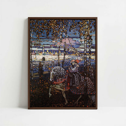 Framed Canvas - Framed canvas in dark wood color frame