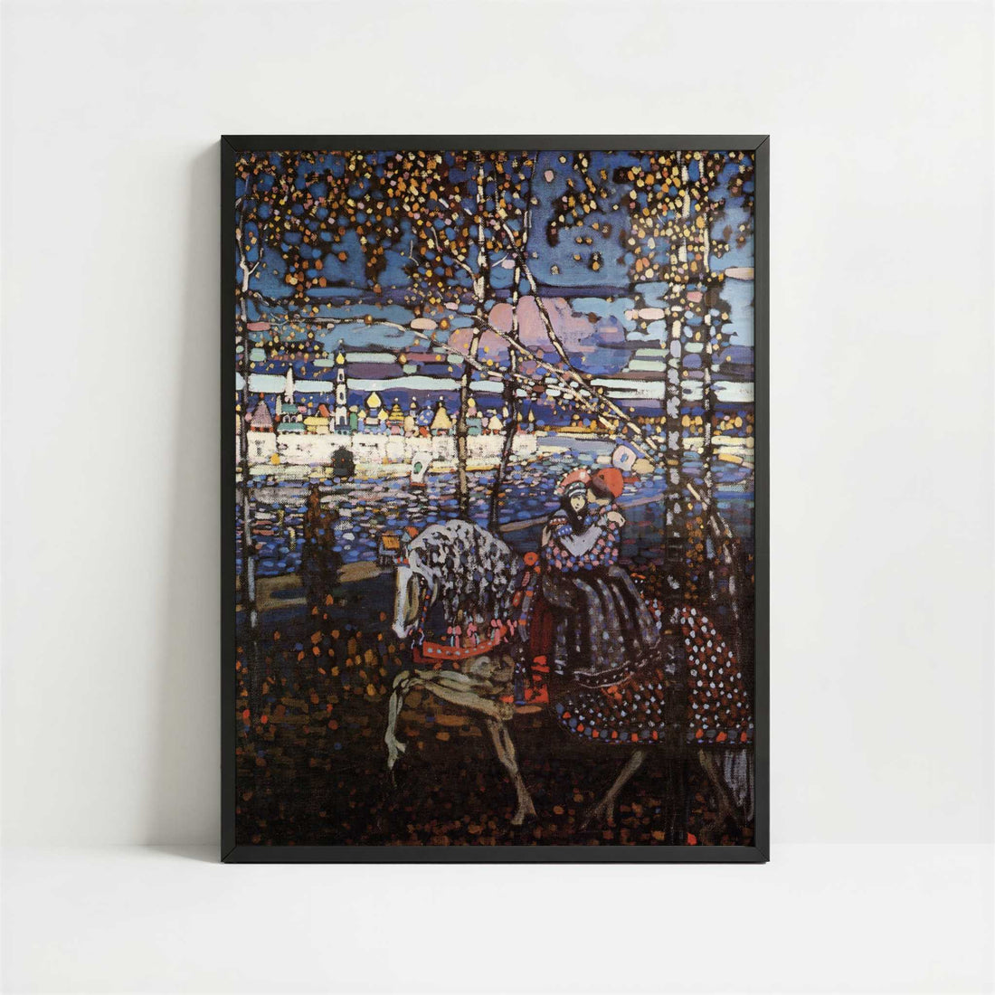 Couple Riding (1906) by Wassily Kandinsky – Art Print - Art print in black frame