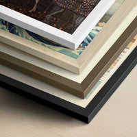 Couple Riding (1906) by Wassily Kandinsky – Art Print - Close-up detail of the different frames