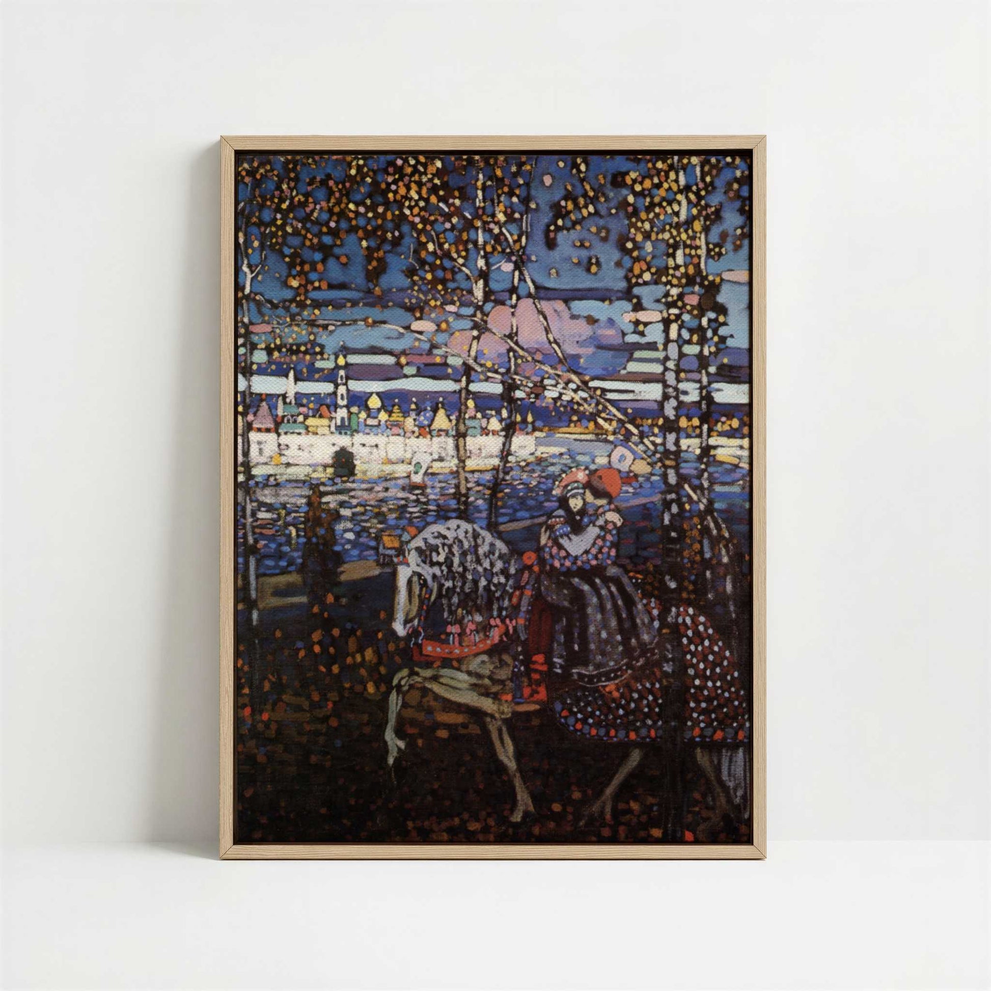 Framed Canvas - Framed canvas in oak color frame