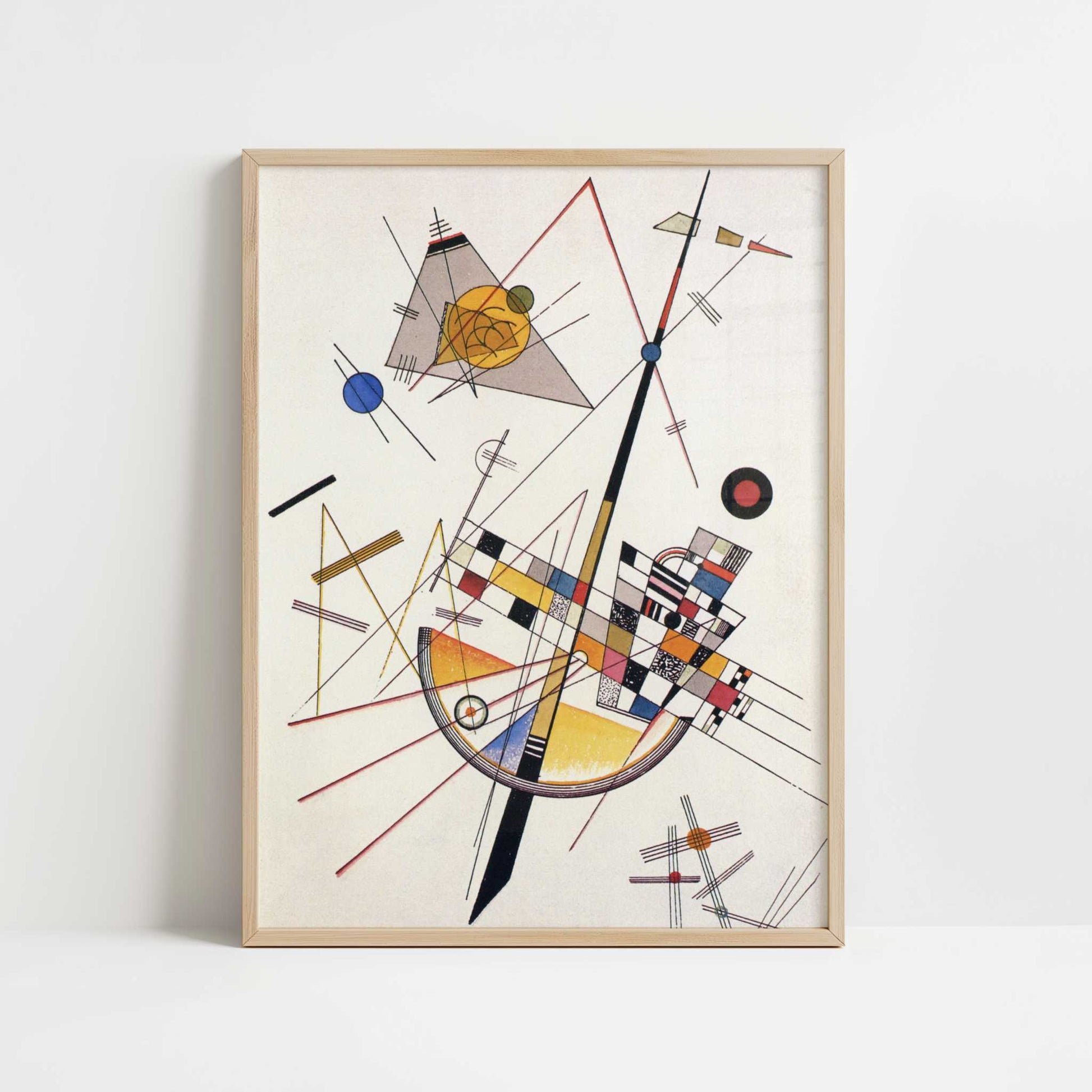 Delicate Tension (1923) by Kandinsky – Art Print - Art print in oak frame