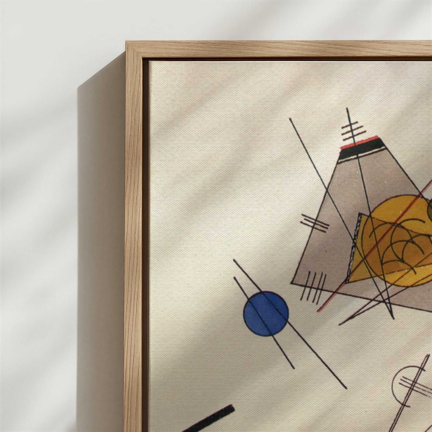 Framed Canvas - Close-up detail and texture of the framed canvas