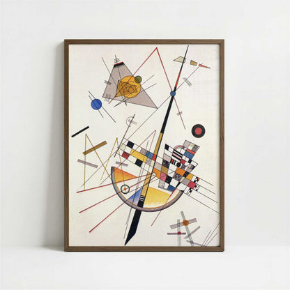 Delicate Tension (1923) by Kandinsky – Art Print - Art print in dark wood frame