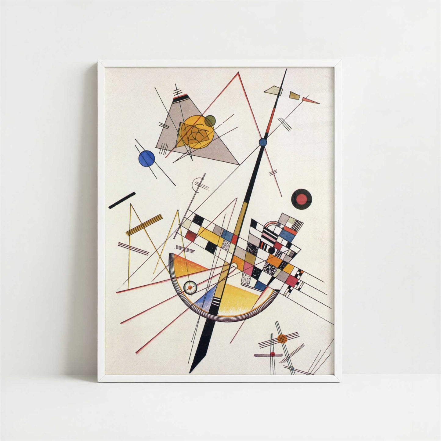 Delicate Tension (1923) by Kandinsky – Art Print - Art print in white frame