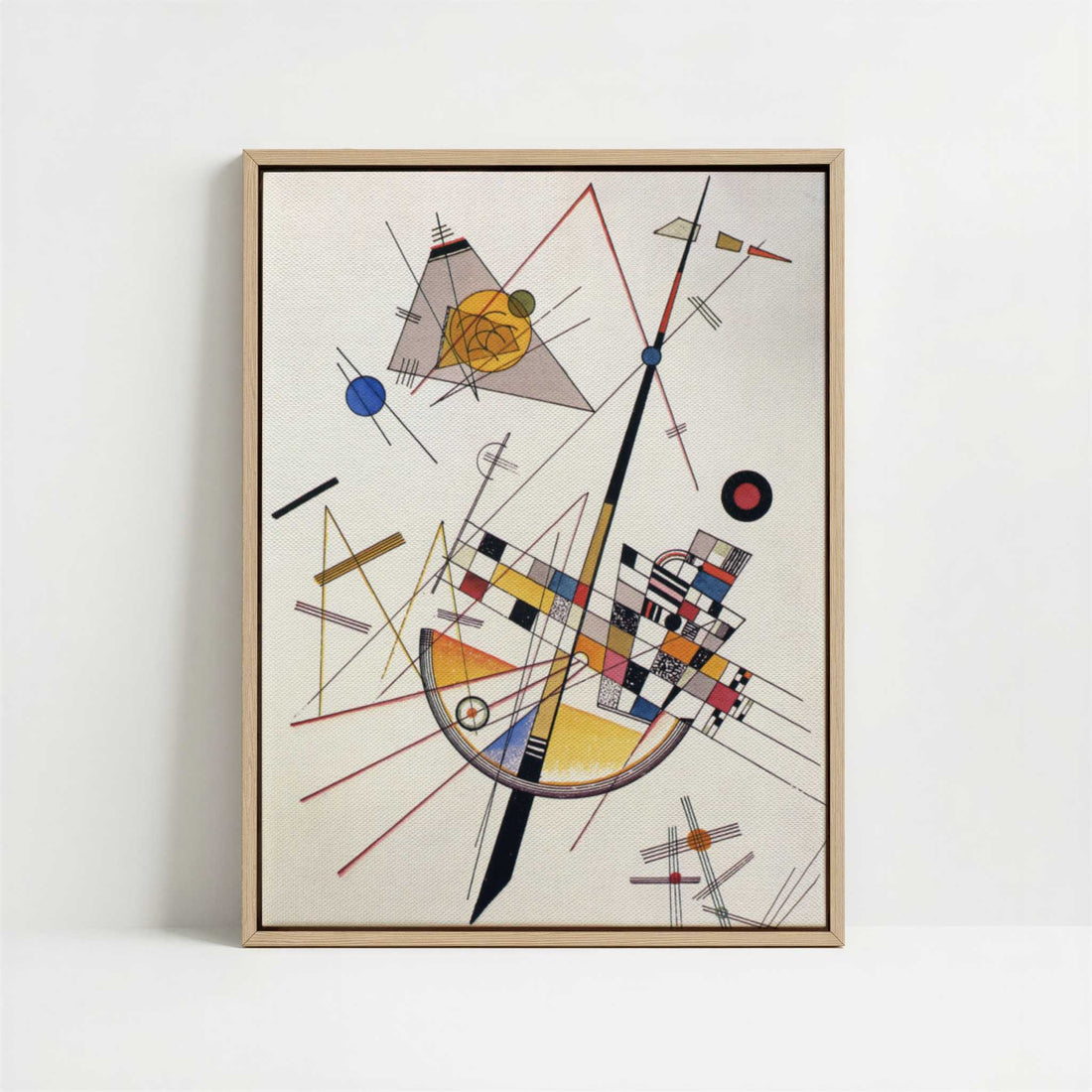 Framed Canvas - Framed canvas in oak color frame