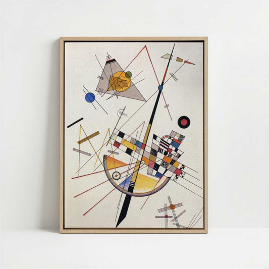 Framed Canvas - Framed canvas in oak color frame