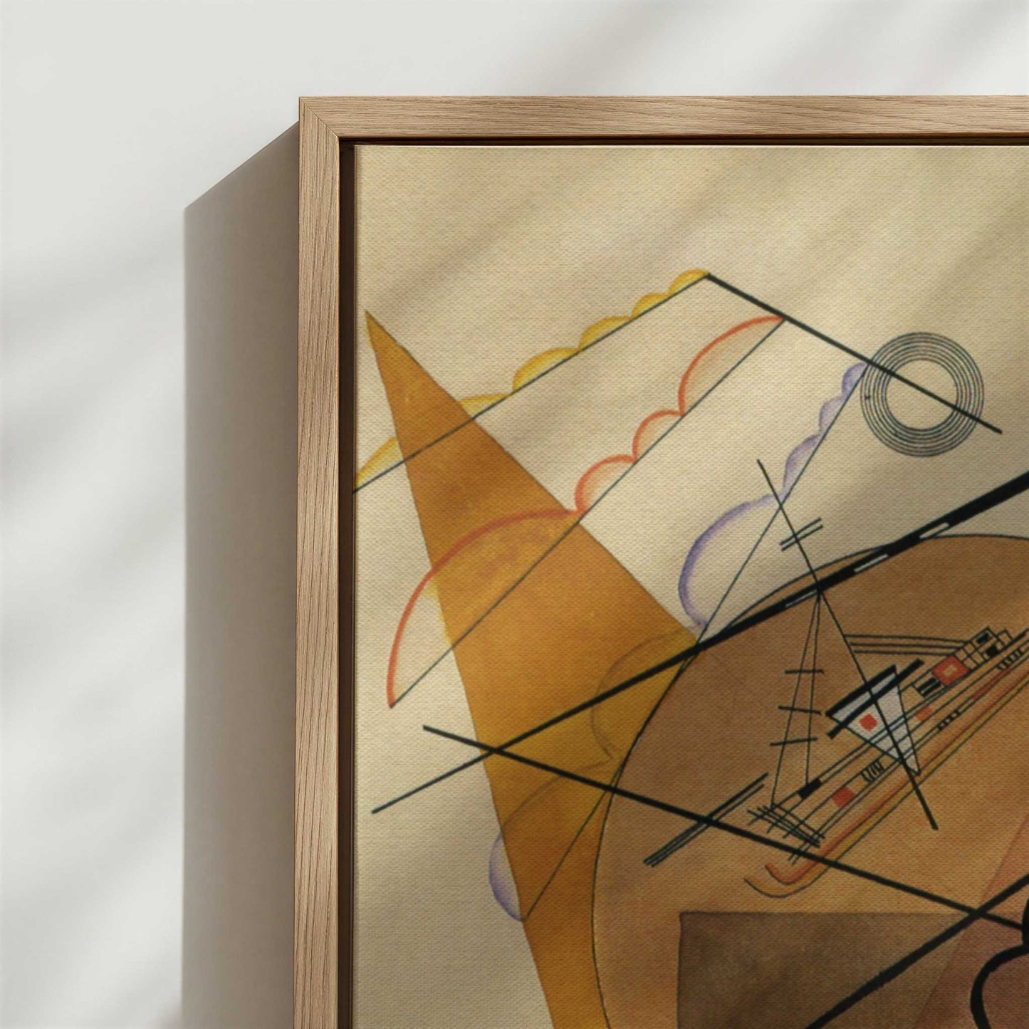 Framed Canvas - Close-up detail and texture of the framed canvas