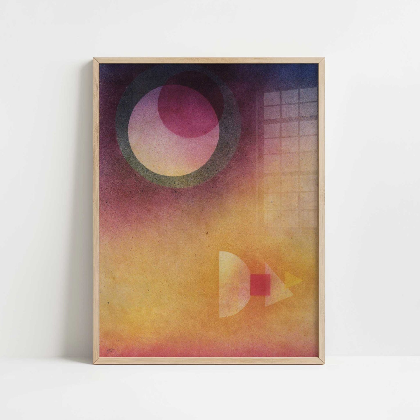Evasive (1929) by Wassily Kandinsky – Art Print - Art print in oak frame