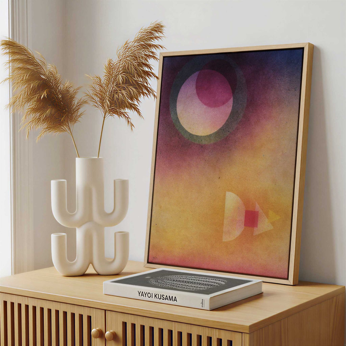 Framed Canvas - Framed canvas in a stylish interior setting