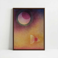 Framed Canvas - Framed canvas in dark wood color frame