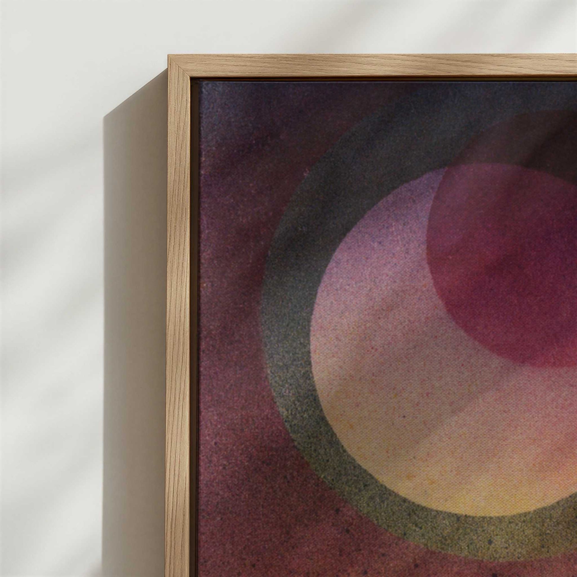 Framed Canvas - Close-up detail and texture of the framed canvas