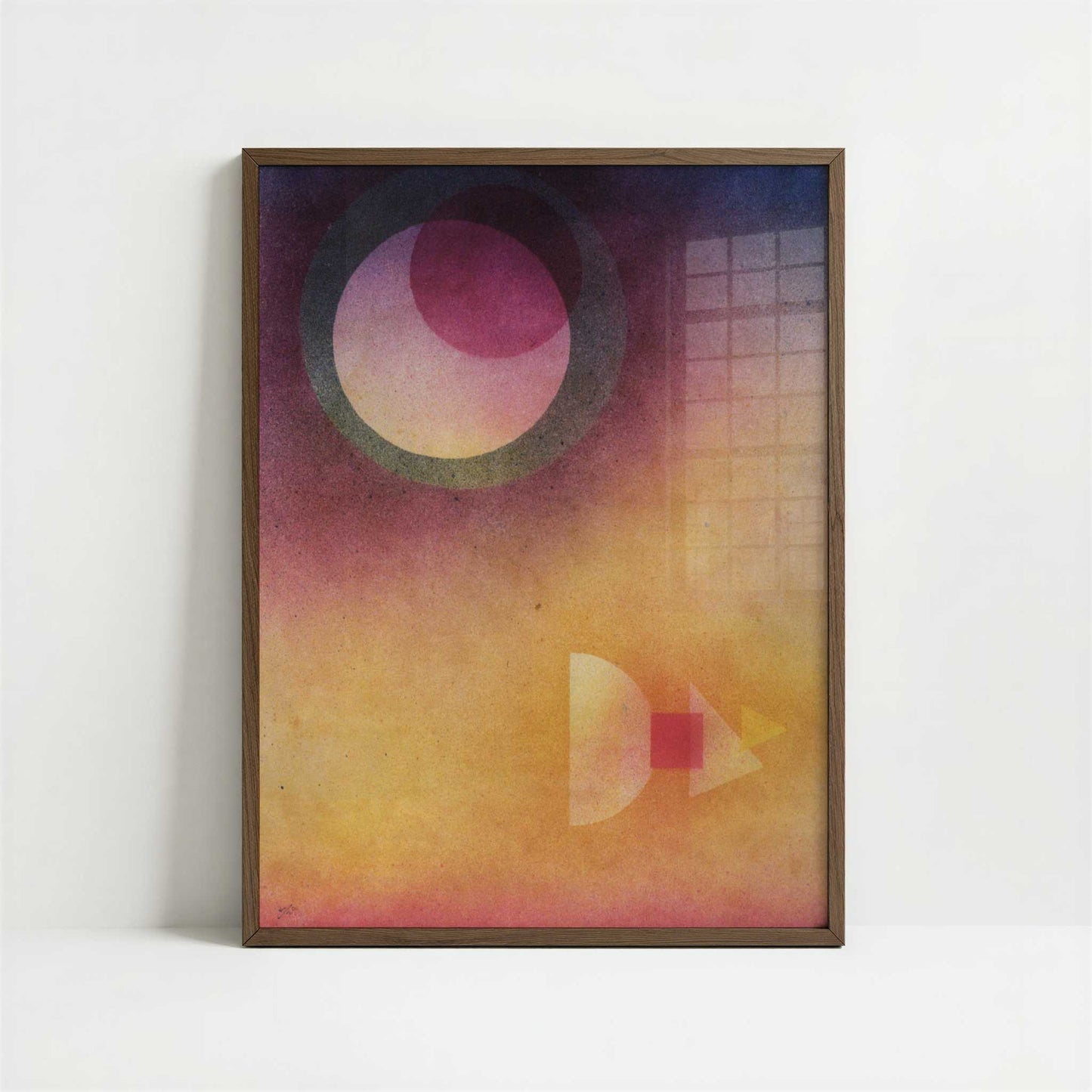 Evasive (1929) by Wassily Kandinsky – Art Print - Art print in dark wood frame