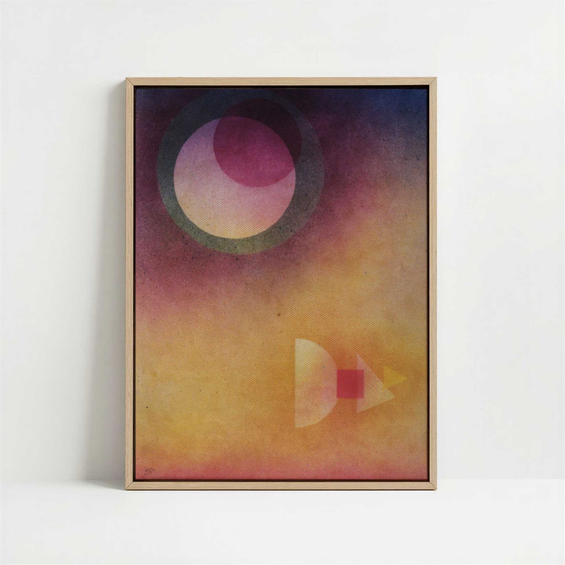 Framed Canvas - Framed canvas in oak color frame