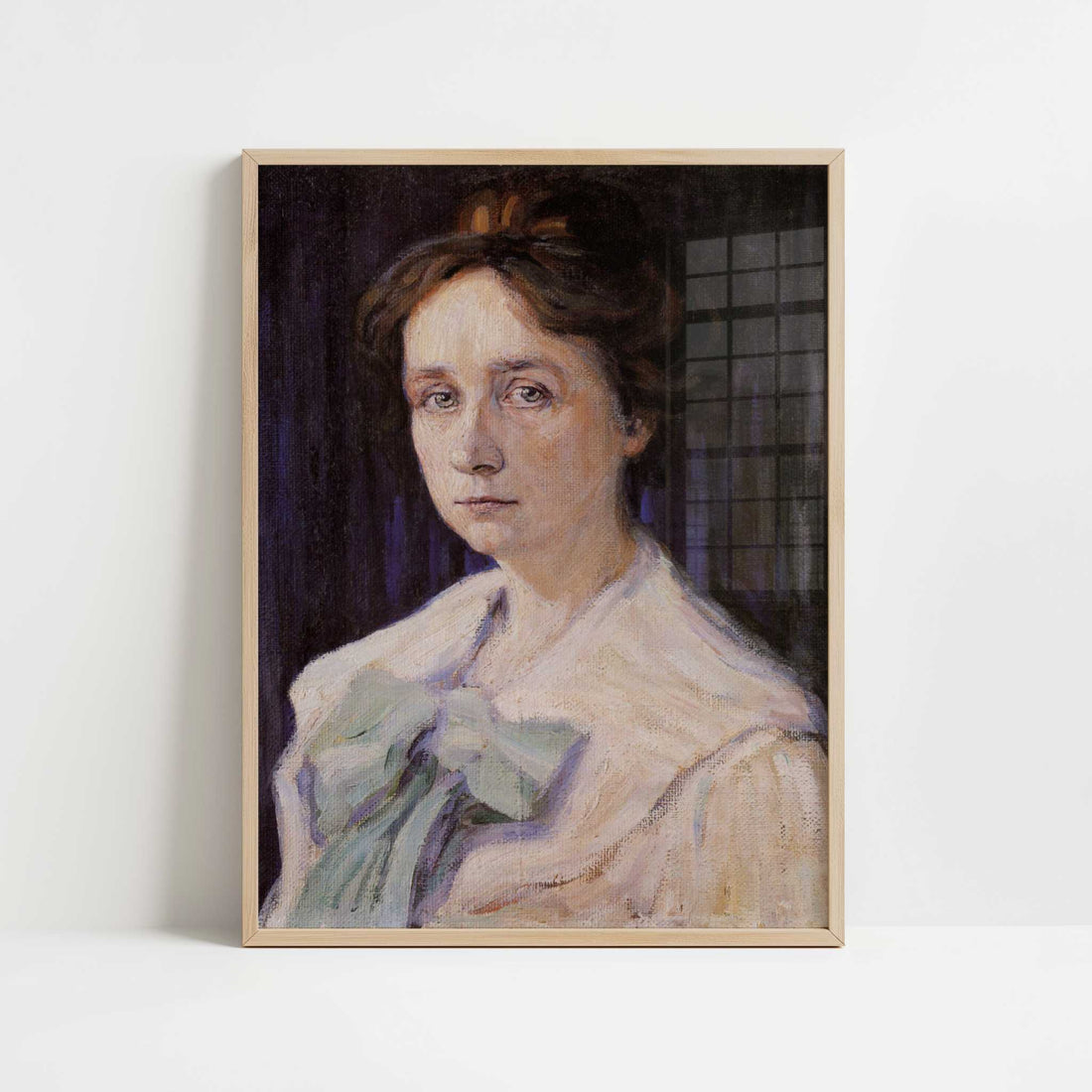 Gabriele Münter (1905) by Wassily Kandinsky – Art Print - Art print in oak frame