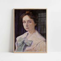 Gabriele Münter (1905) by Wassily Kandinsky – Art Print - Art print in oak frame