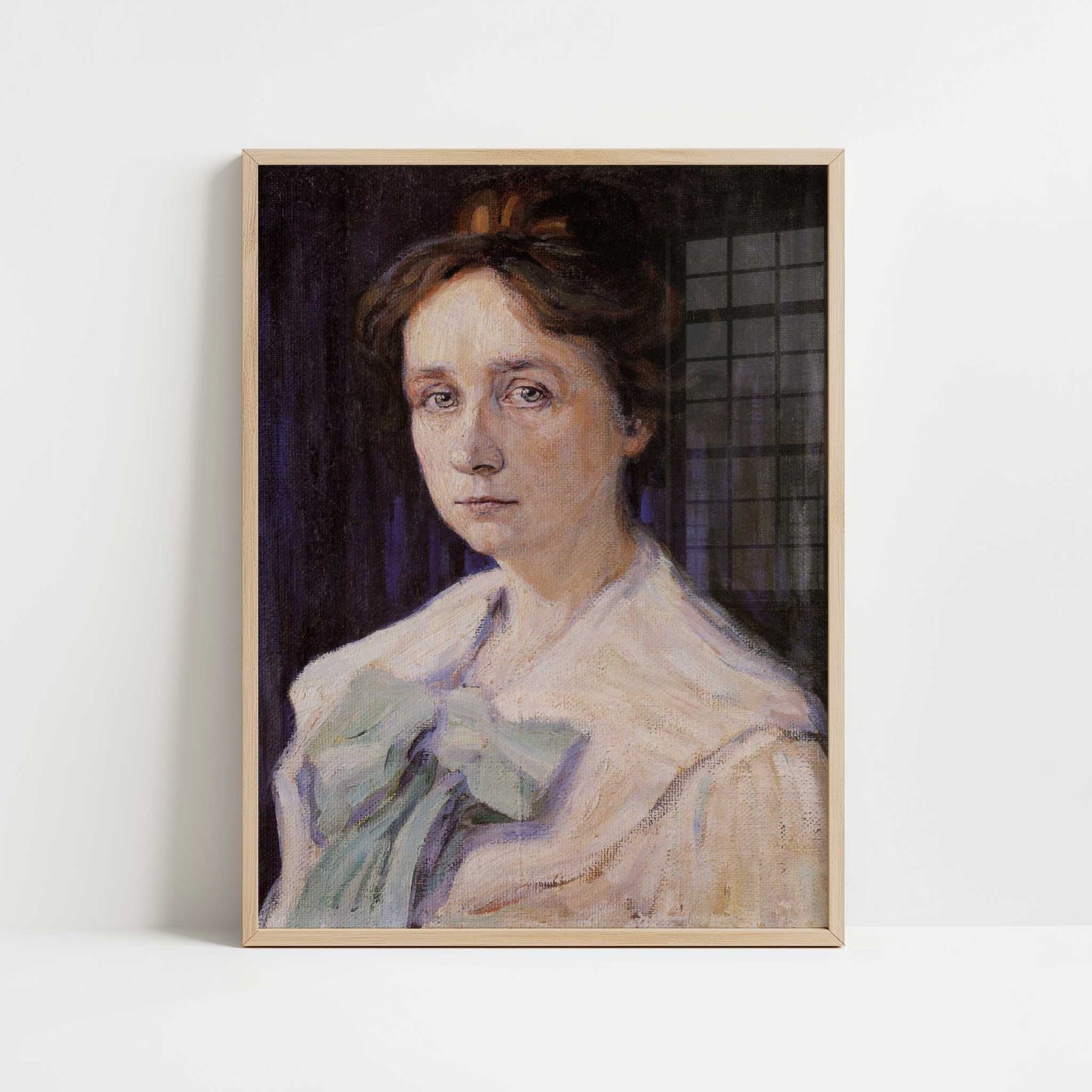 Gabriele Münter (1905) by Wassily Kandinsky – Art Print - Art print in oak frame