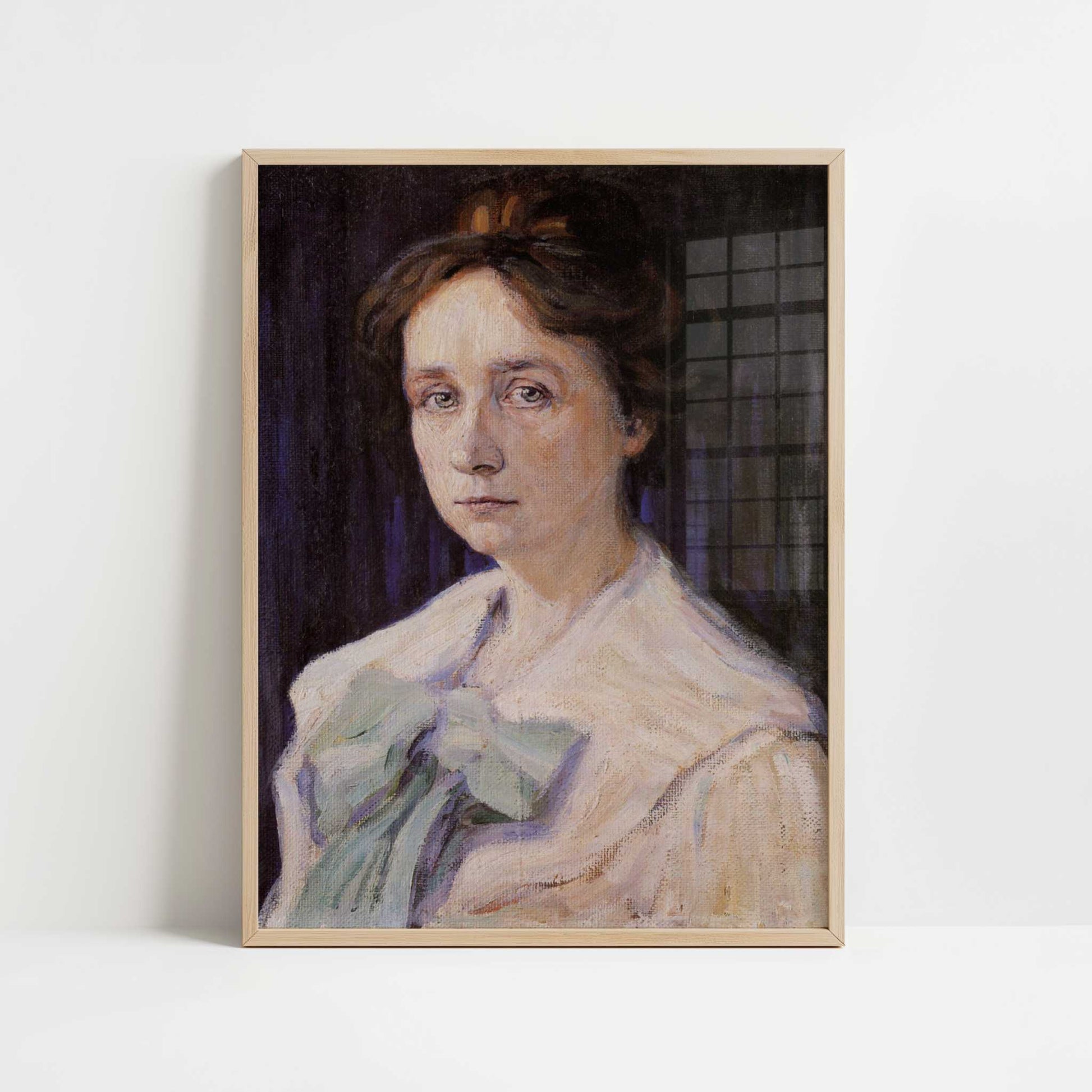 Gabriele Münter (1905) by Wassily Kandinsky – Art Print - Art print in oak frame