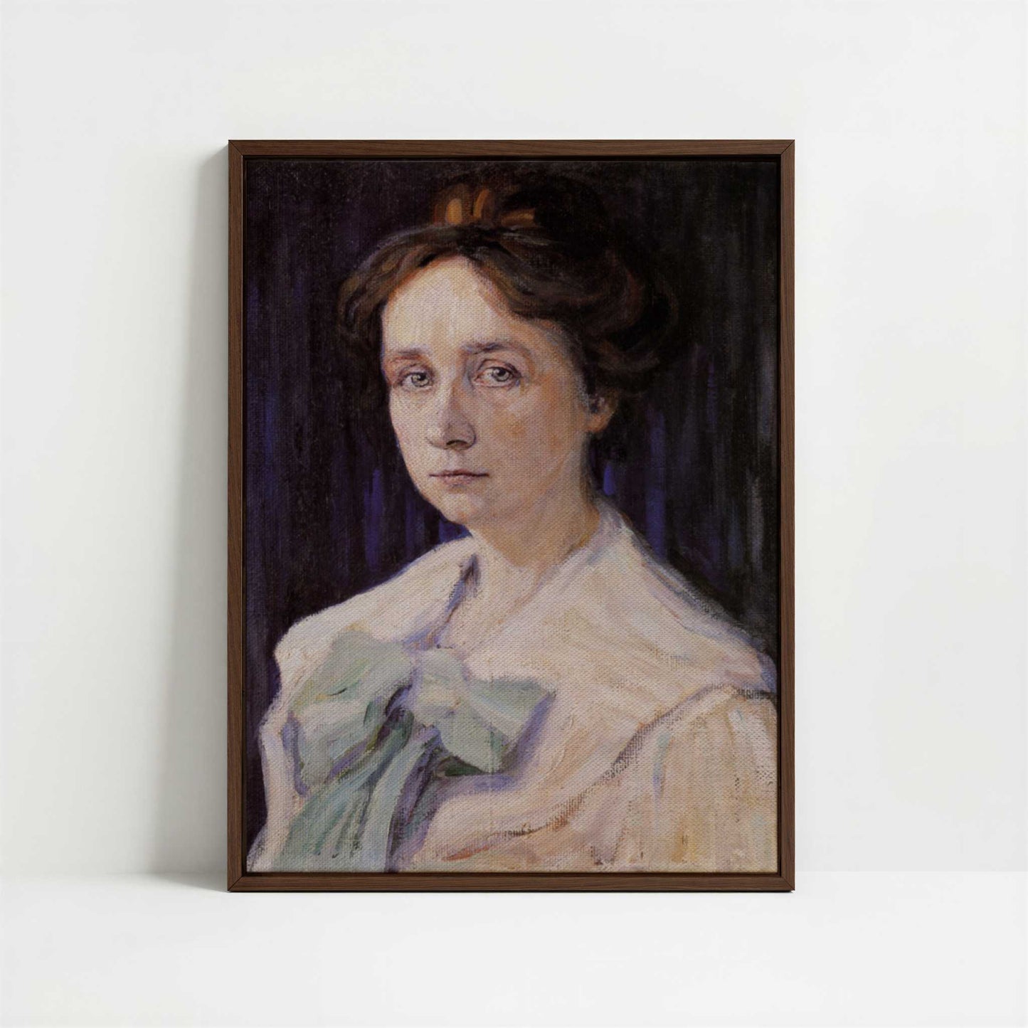 Framed Canvas - Framed canvas in dark wood color frame