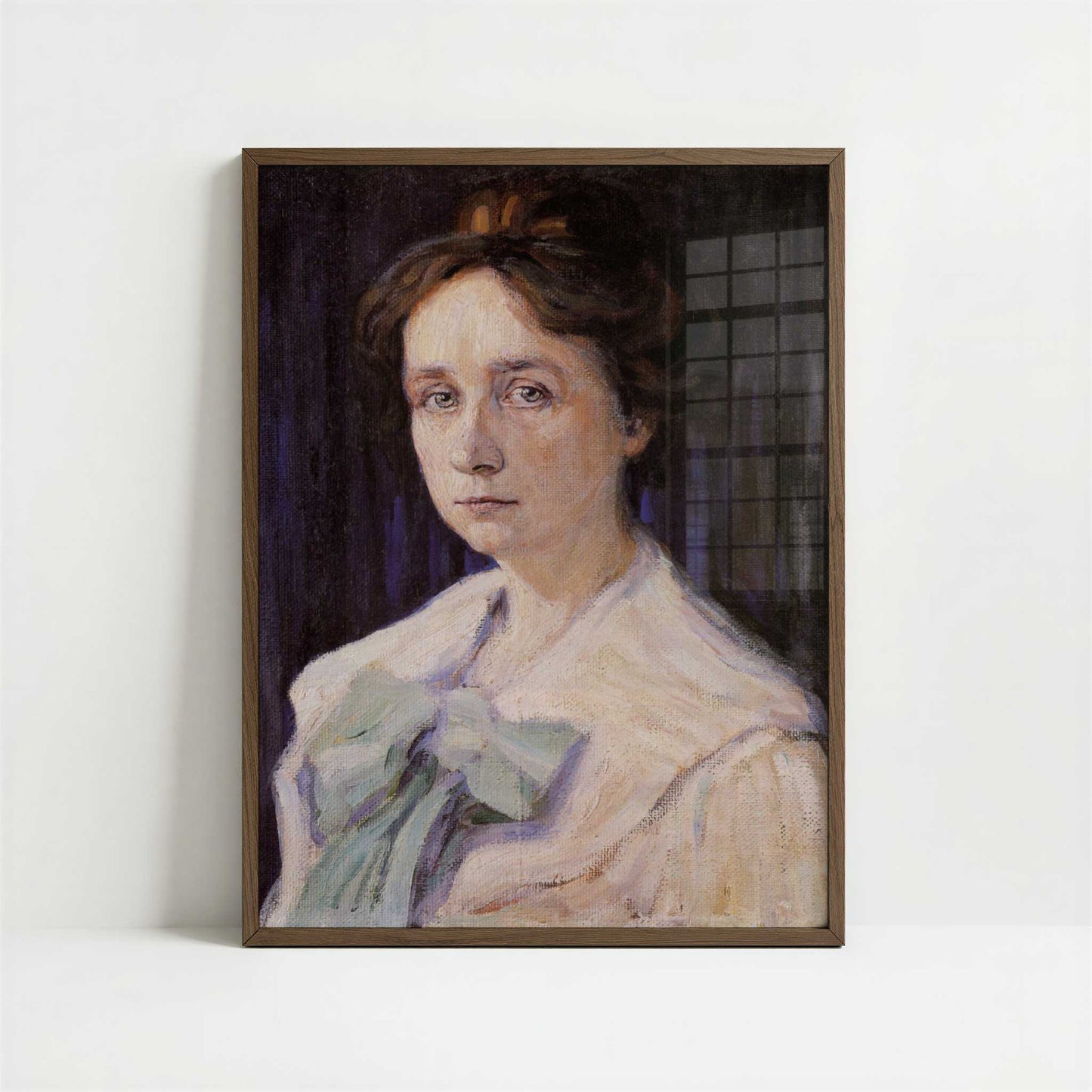 Gabriele Münter (1905) by Wassily Kandinsky – Art Print - Art print in dark wood frame