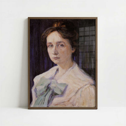 Gabriele Münter (1905) by Wassily Kandinsky – Art Print - Art print in dark wood frame