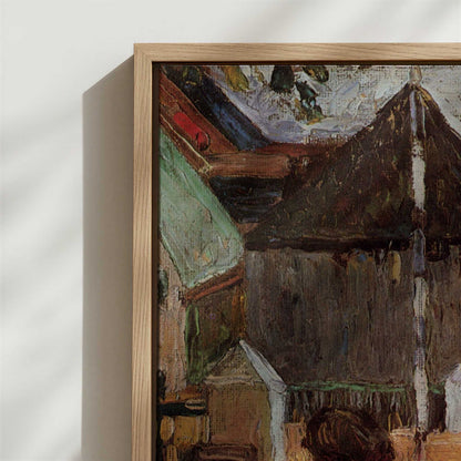 Framed Canvas - Close-up detail and texture of the framed canvas