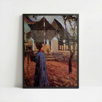 Gabriele Münter Painting in Kallmånz (1903) by Wassily Kandinsky – Art Print - Art print in black frame