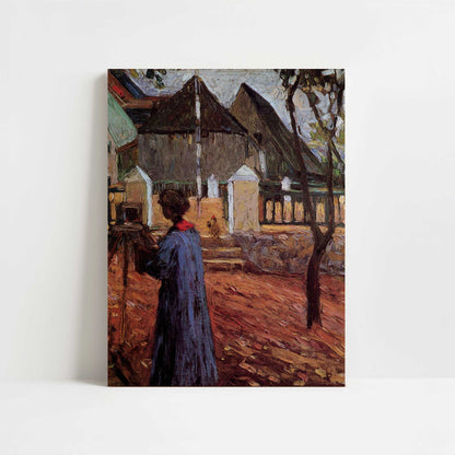 Gabriele Münter Painting in Kallmånz (1903) by Wassily Kandinsky – Art Print - Unframed art print
