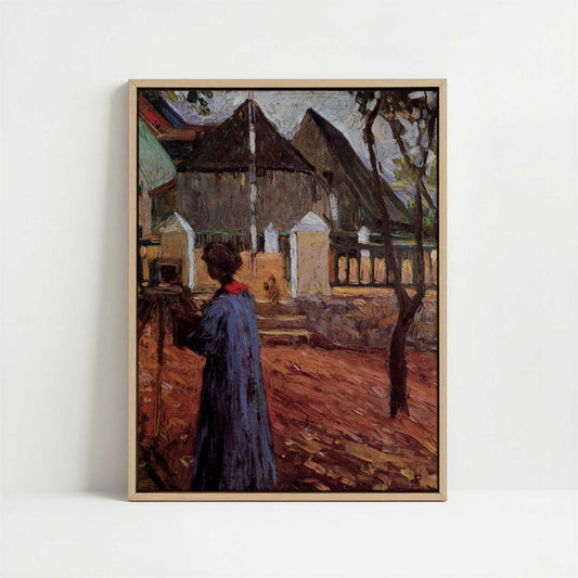 Framed Canvas - Framed canvas in oak color frame