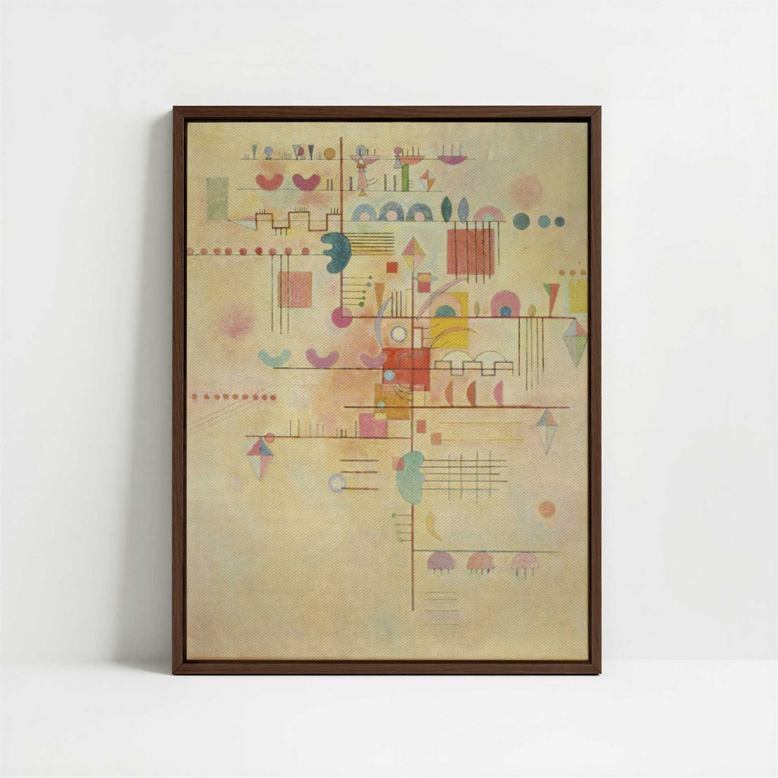 Framed Canvas - Framed canvas in dark wood color frame