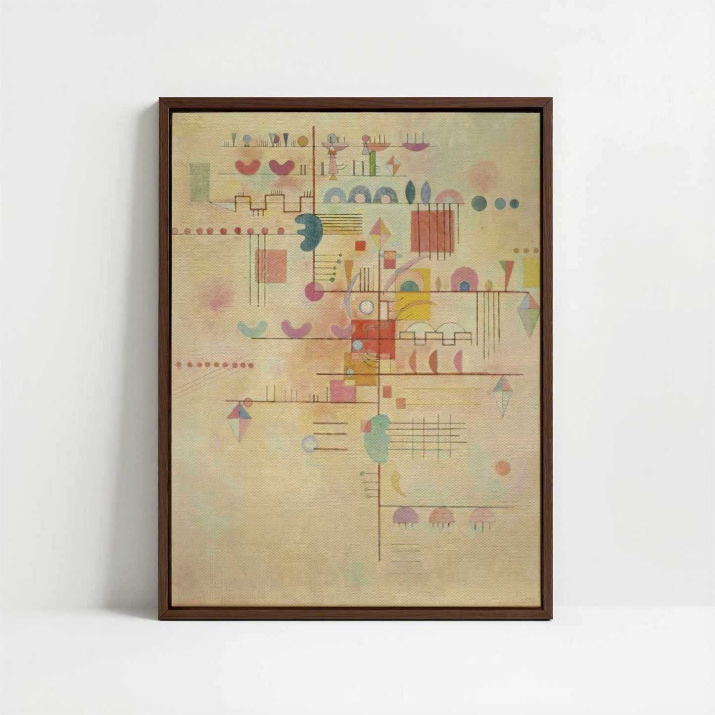 Framed Canvas - Framed canvas in dark wood color frame