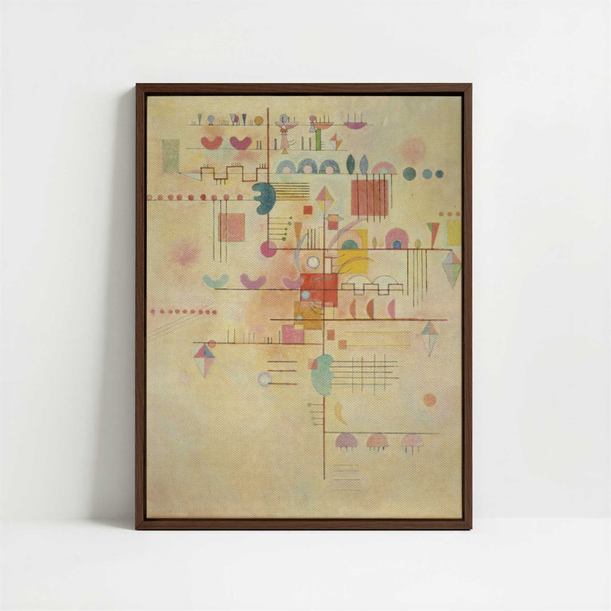 Framed Canvas - Framed canvas in dark wood color frame