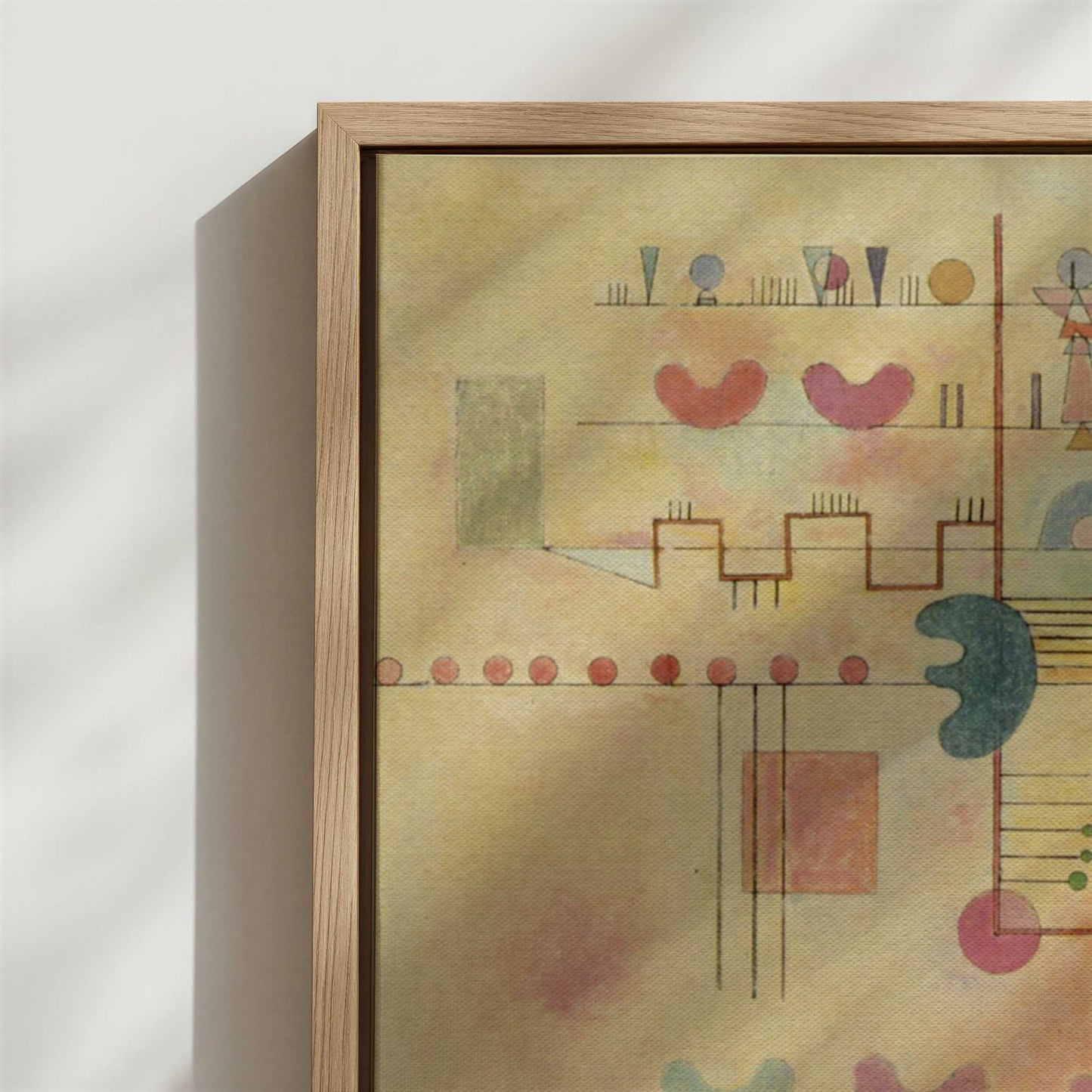 Framed Canvas - Close-up detail and texture of the framed canvas