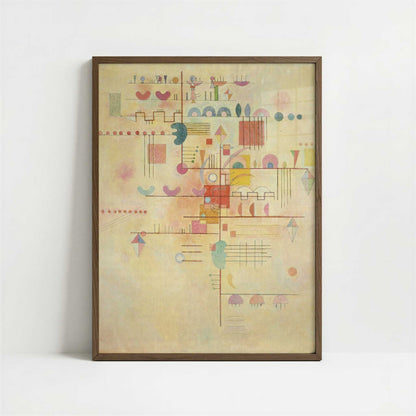 Gentle Ascent (1934) by Wassily Kandinsky – Art Print - Art print in dark wood frame