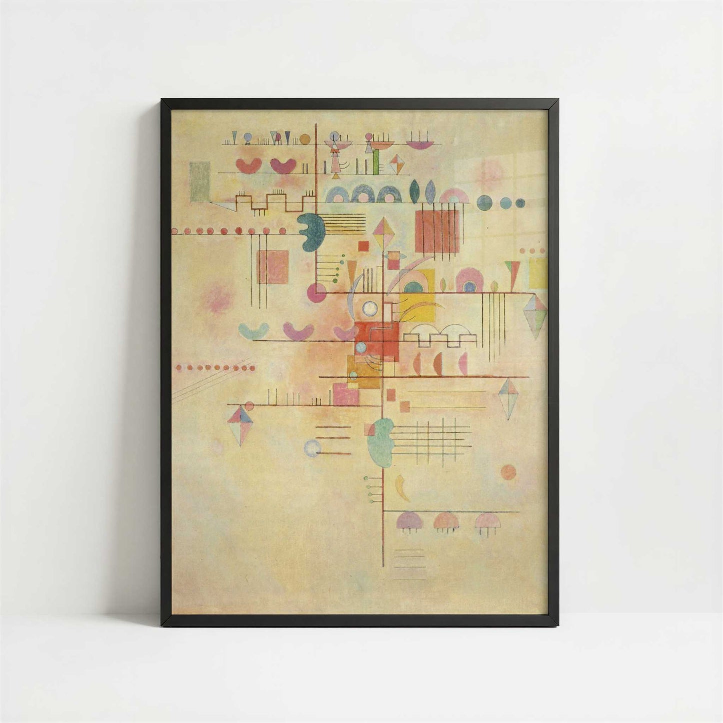 Gentle Ascent (1934) by Wassily Kandinsky – Art Print - Art print in black frame