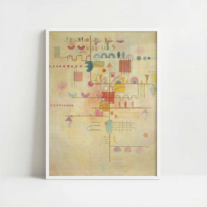 Gentle Ascent (1934) by Wassily Kandinsky – Art Print - Art print in white frame