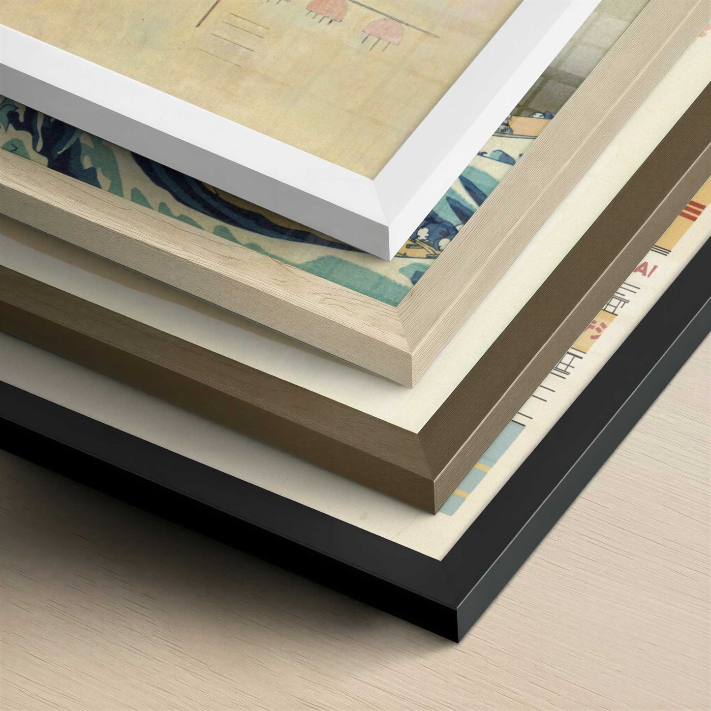 Gentle Ascent (1934) by Wassily Kandinsky – Art Print - Close-up detail of the different frames